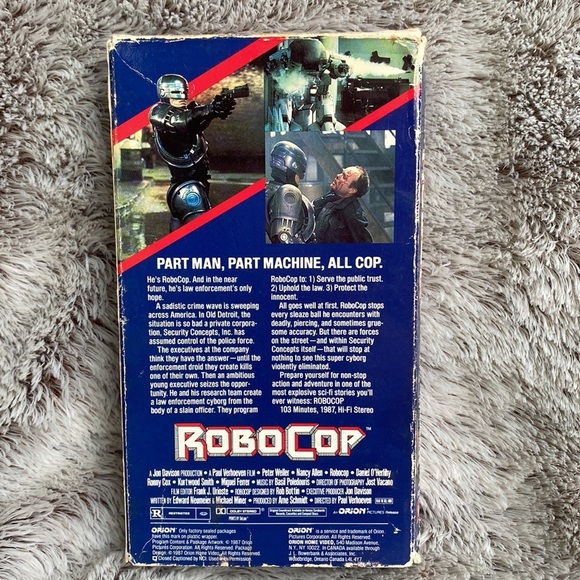 Vintage VHS ROBOCOP Robo Cop movie 1987 in original box - Picture 5 of 8